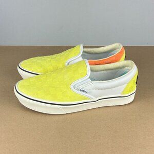 Vans X Penn Comfy Cush Tennis Ball Slip On Sneakers Womens 8 Yellow Orange